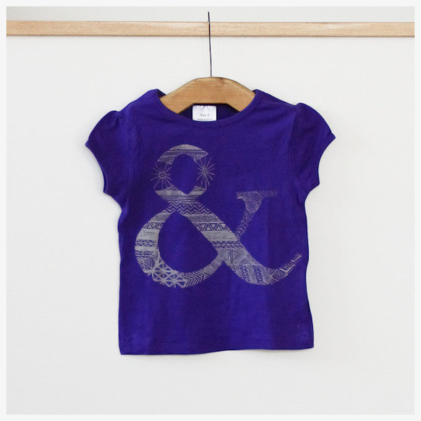 Owl ampersand Girls T-shirt Purple